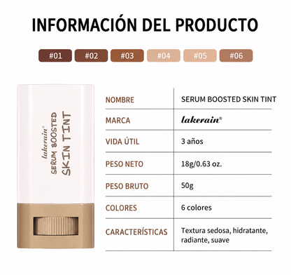 SERUM BOOSTED SKIN TINT (barra de maquillaje color y sérum nutritivo) LAKERAIN