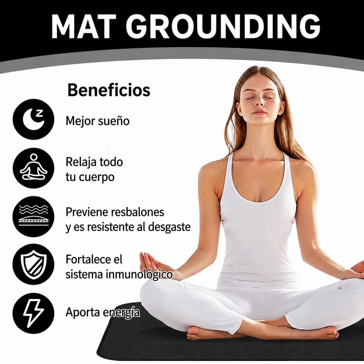 Mat Grounding (conexión a tierra) Bienestar Natural en Casa (5 tamaños)