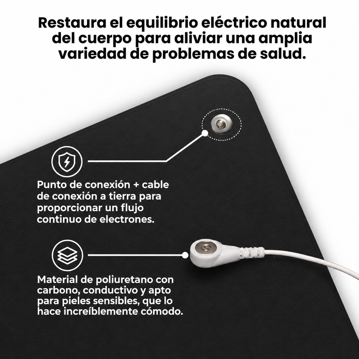 Mat Grounding (conexión a tierra) Bienestar Natural en Casa (5 tamaños)