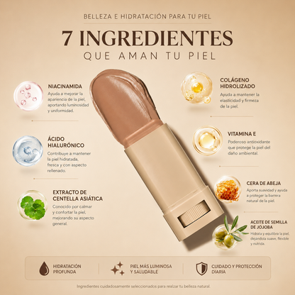 SERUM BOOSTED SKIN TINT (barra de maquillaje color y sérum nutritivo) LAKERAIN
