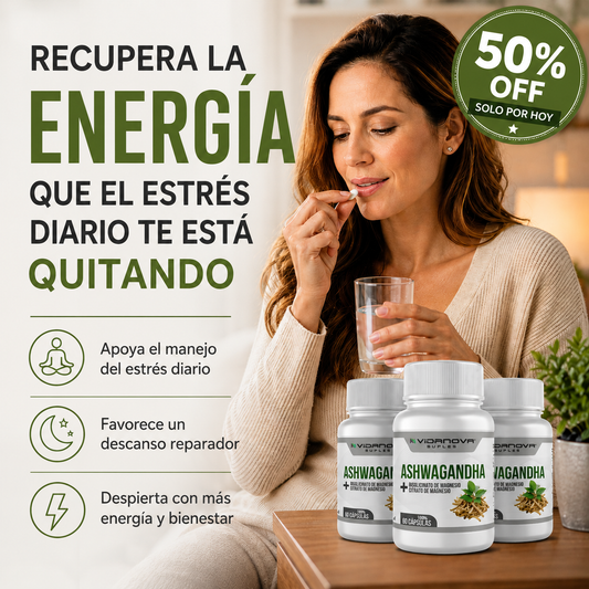 PACK X3 Ashwagandha + Magnesio 1000mg™ Estres, Descanso y Energia.