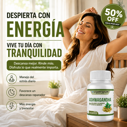 PACK X3 Ashwagandha + Magnesio 1000mg™ Energia, Estres y Descanso