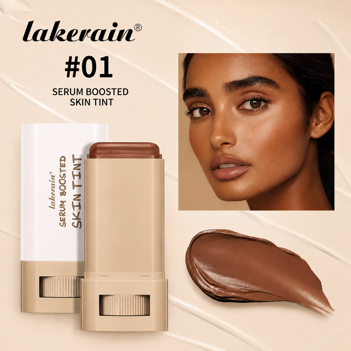 SERUM BOOSTED SKIN TINT (barra de maquillaje color y sérum nutritivo) LAKERAIN