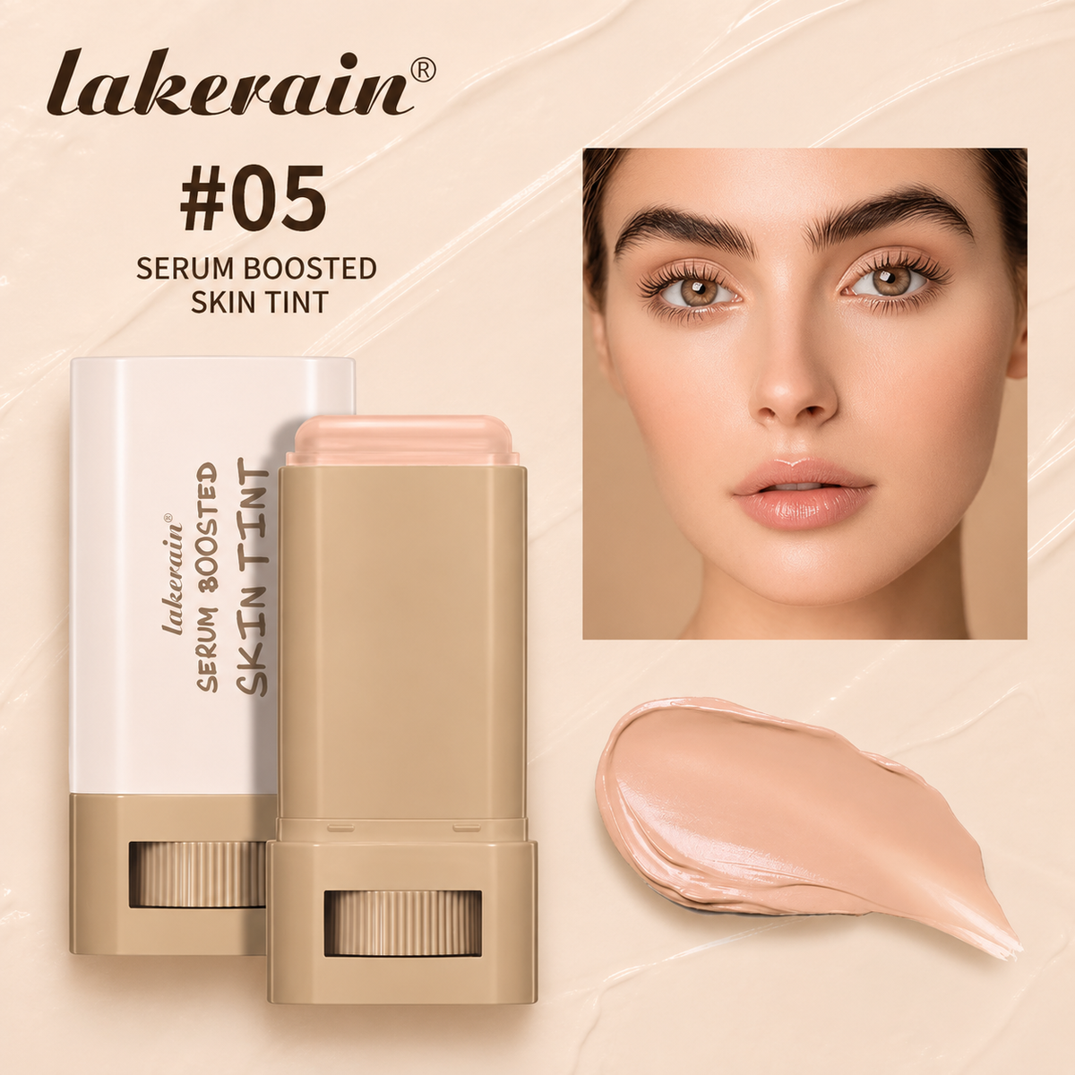SERUM BOOSTED SKIN TINT (barra de maquillaje color y sérum nutritivo) LAKERAIN